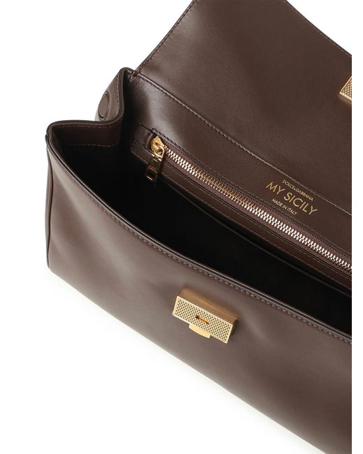 Dolce & Gabbana White My Sicily Calfskin Handbag