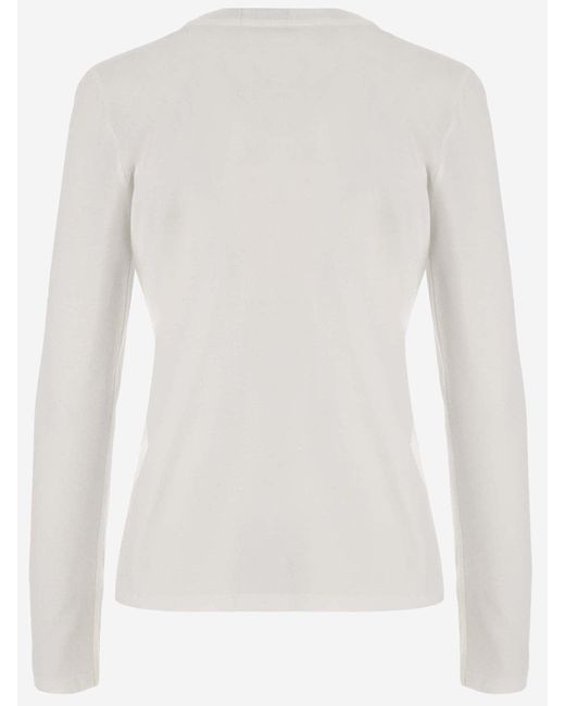Ralph Lauren White Long Sleeve T-Shirt With Logo