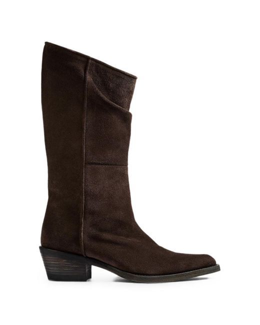 Khaite Brown Boots Clive Suede Upper: Leather; Sole: Leather