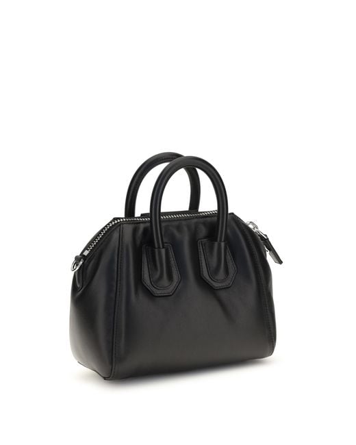 Givenchy Black Antigona Bomber Mini Handbag Lamb Ovis Aries Handbags