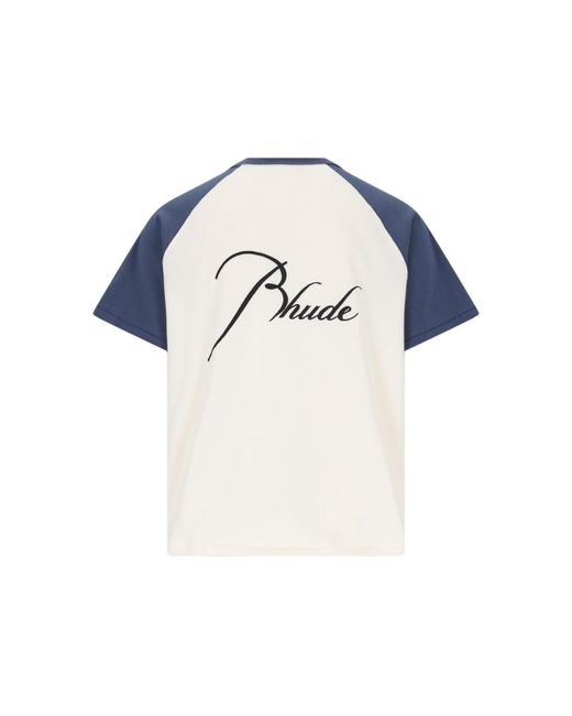 Rhude Blue 'raglan' T-shirt for men