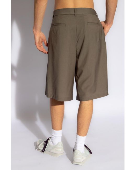 Emporio Armani Multicolor Wool Shorts for men