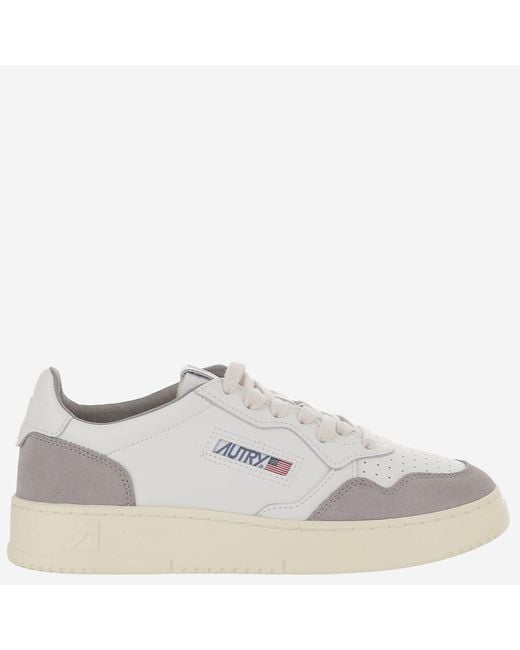 Autry White Low-Top Leather Sneakers Trainers for men