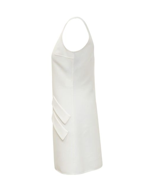 Versace White Mini Dress With Pockets