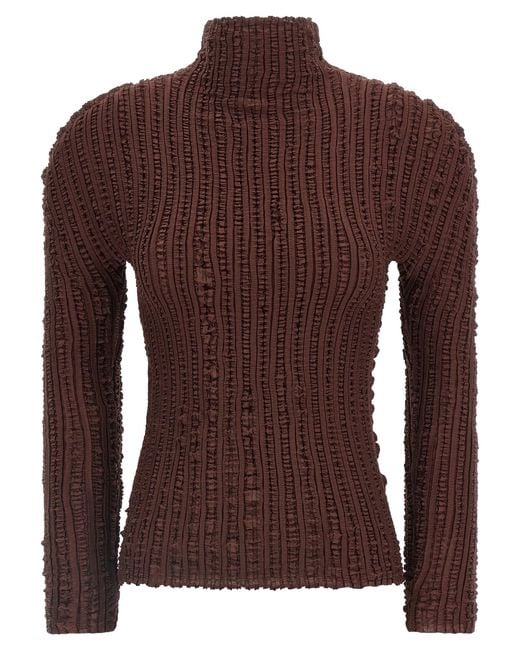 Issey Miyake Brown 'Jellyfish Pleats' Sweater