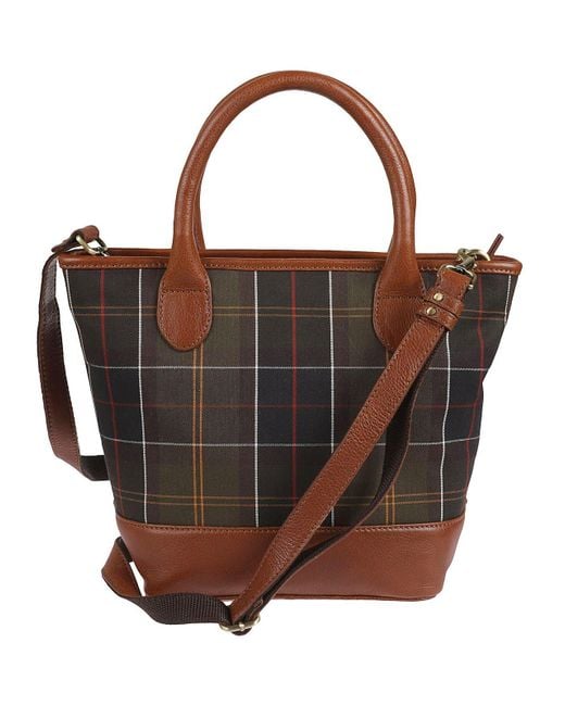 Barbour Black Katrine Checked Tote Bag