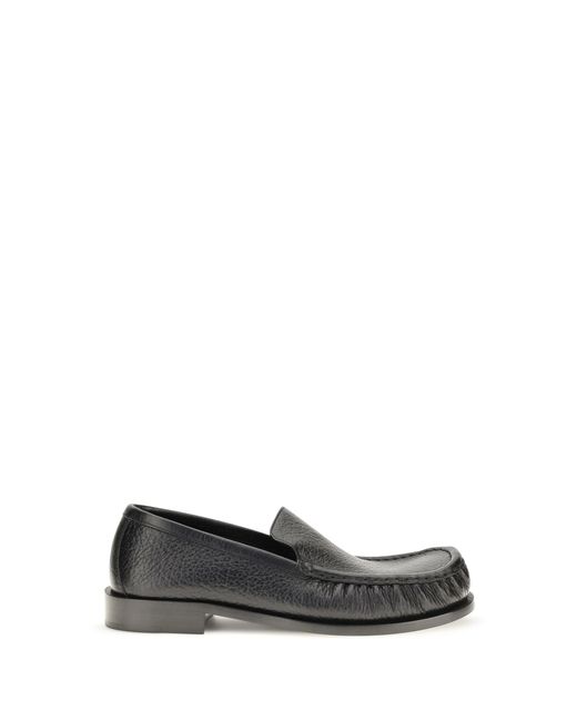 Dries Van Noten Black Leather Loafers for men