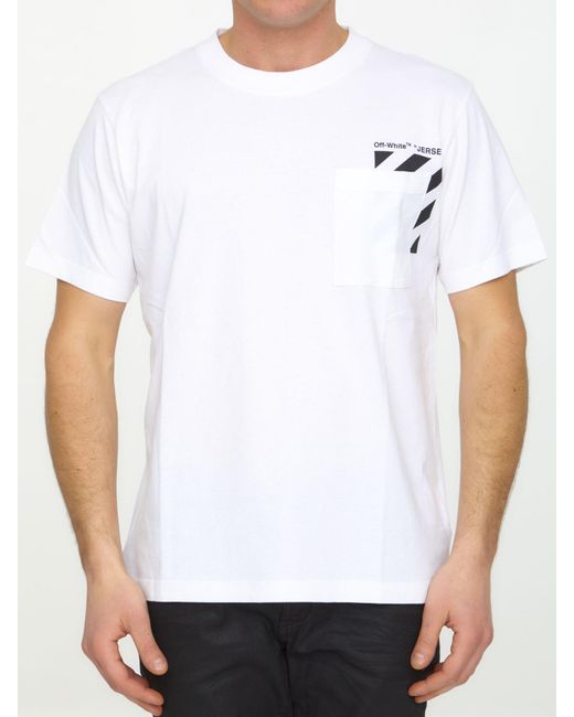 Off-White c/o Virgil Abloh Off- Diag-stripe T-shirt in White for