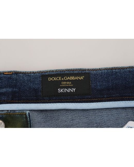 Dolce & Gabbana Black Chic Slim-Fit Denim Jeans for men