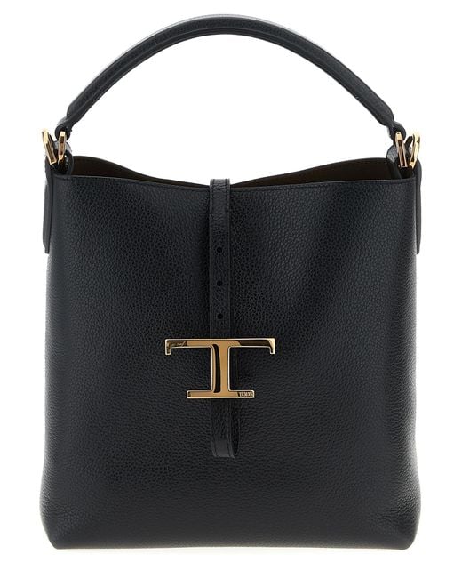 Tod's Black 'T Timeless' Mini Bucket Bag