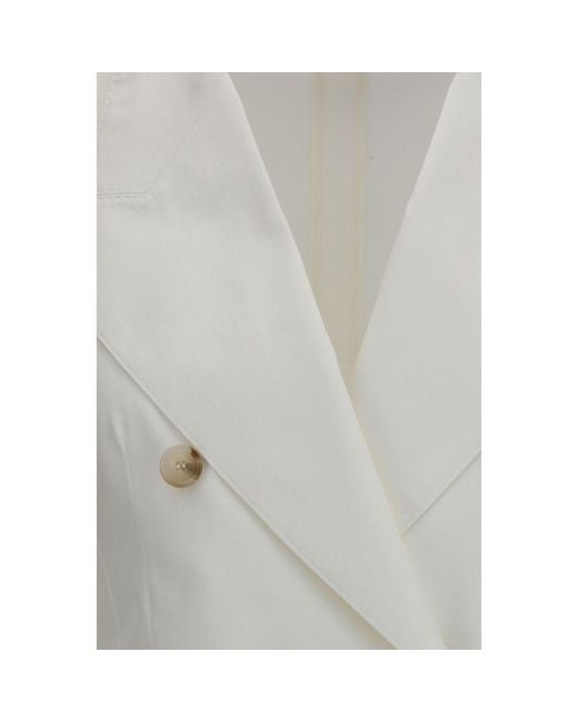 Dolce & Gabbana Gray White Cotton Blazer