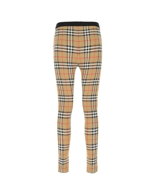 Burberry Natural Printed Stretch Nylon Leggings