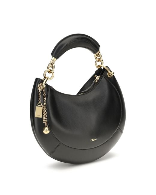 Chloé Black Marcie Shoulder Bag Calf Leather Bos Taurus