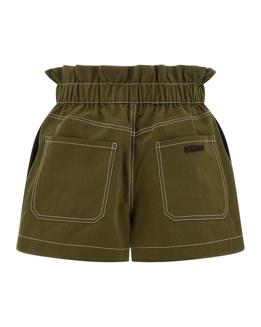 Marni Green Gabardine Shorts