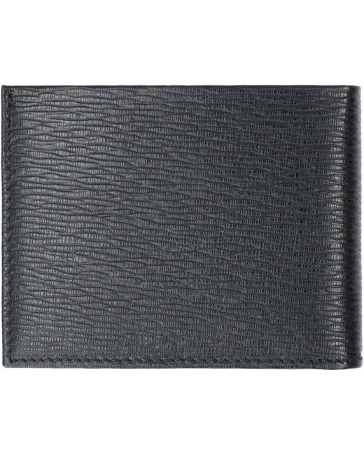 Ferragamo Gray Gancini Leather Flap-over Wallet for men