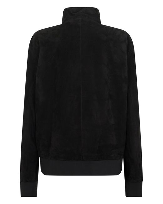 Gucci Black Jacket High Collar Lambskin Leather for men