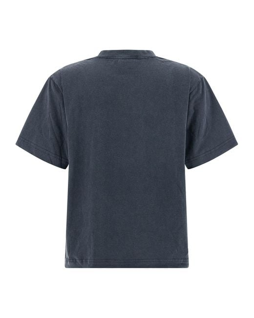 Balenciaga Blue Embroidery T-Shirt