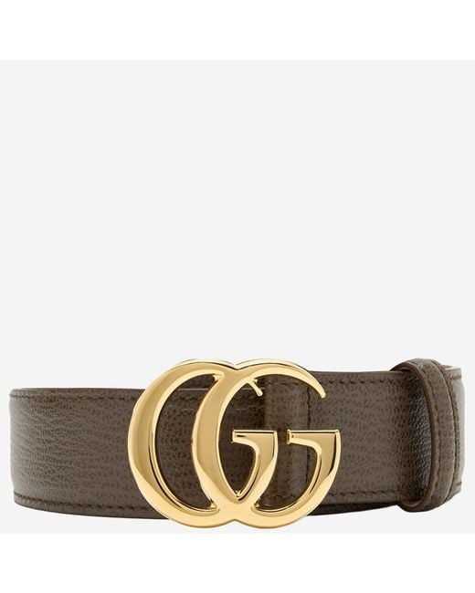 Gucci Metallic Belt Gg Marmont Hammered Calfskin