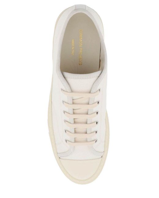 Common Projects White Tournament Round Toe Sneakers for men