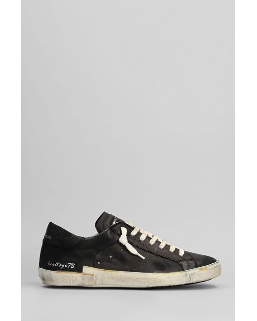 Philippe Model Black Prsx Low Sneakers for men