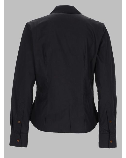 Vivienne Westwood Black Cotton Shirt Violin Logo