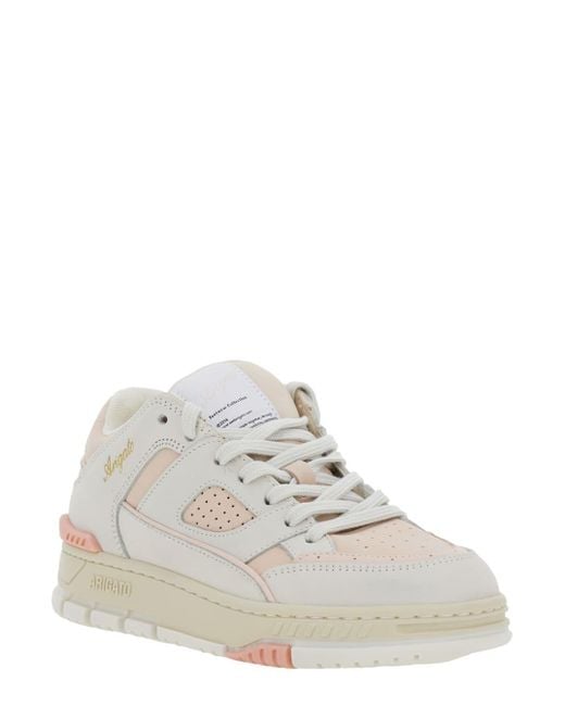 Axel Arigato White 'Area Lo' Low Top Sneakers With Logo Patch On The Tongue And Chunky Sole