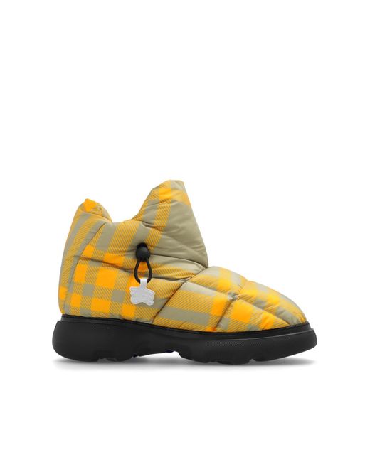 Burberry Yellow Check Pillow Boots for men