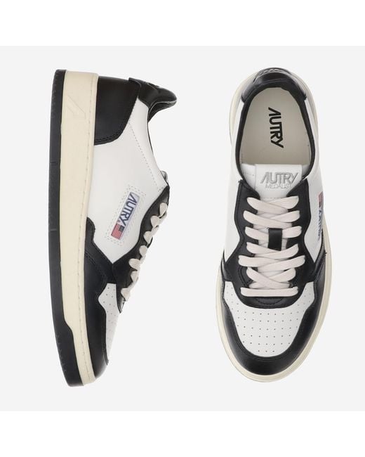 Autry Metallic Sneakers Medalist Colour-Block Leather Trainers