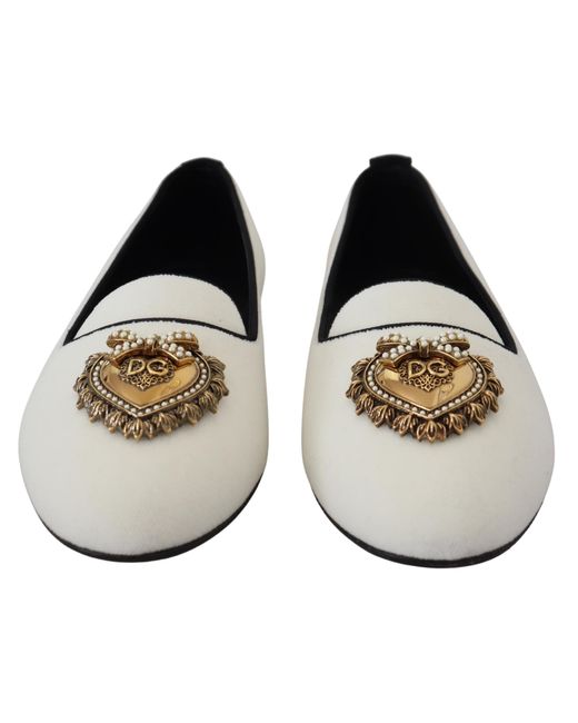 Dolce & Gabbana Black Velvet Loafers Dg33 Casual Style