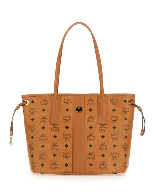Mcm small top shopper tote