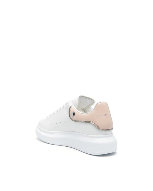 Alexander McQueen White Oversized Leather Sneakers