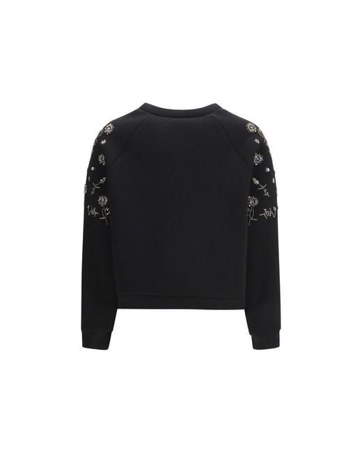Max Mara Black Polyester Sweatshirt Clothing