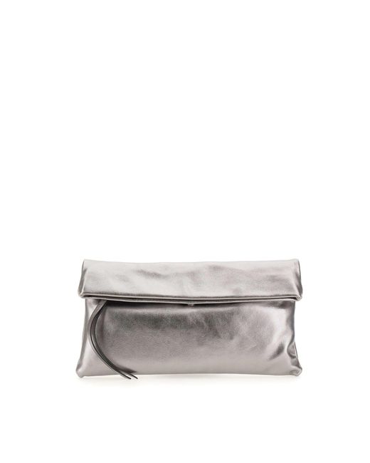 Gianni Chiarini Gray Cherry Leather Pochette