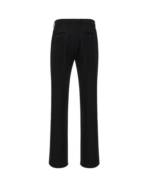 Dolce & Gabbana Black Wool Pants for men