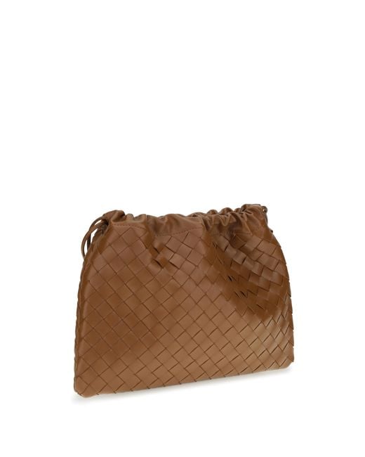 Bottega Veneta Brown Leather Clutch Bag Calf Make Up