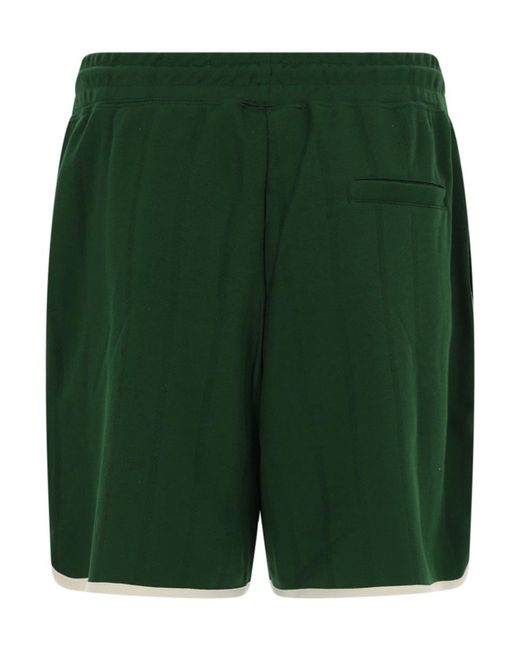 Drole de Monsieur Green Shorts D Hibiscus Polyester Cotton for men