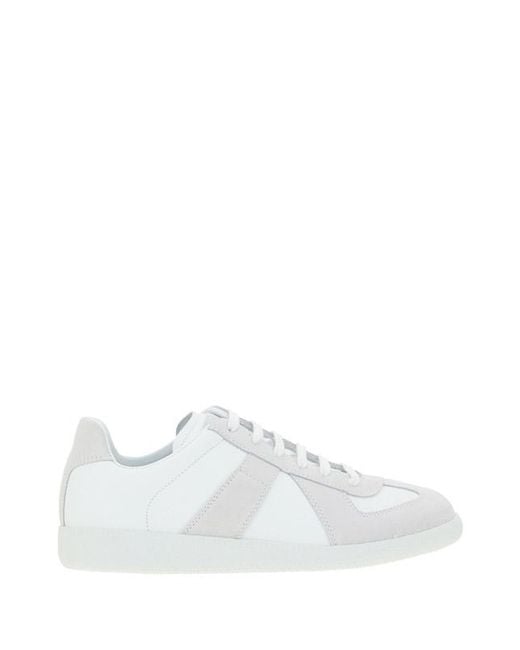 Maison Margiela White Leather Sneakers for men