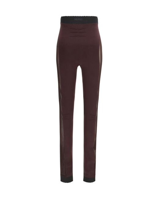 The Attico Purple Sheer Detail Leggings Viscose; Polyamide; Elastane