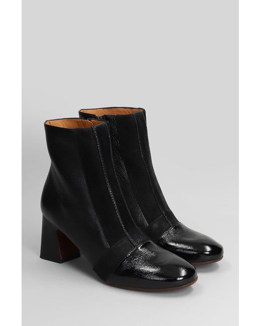 Chie Mihara Black Fitas High Heels Ankle Boots
