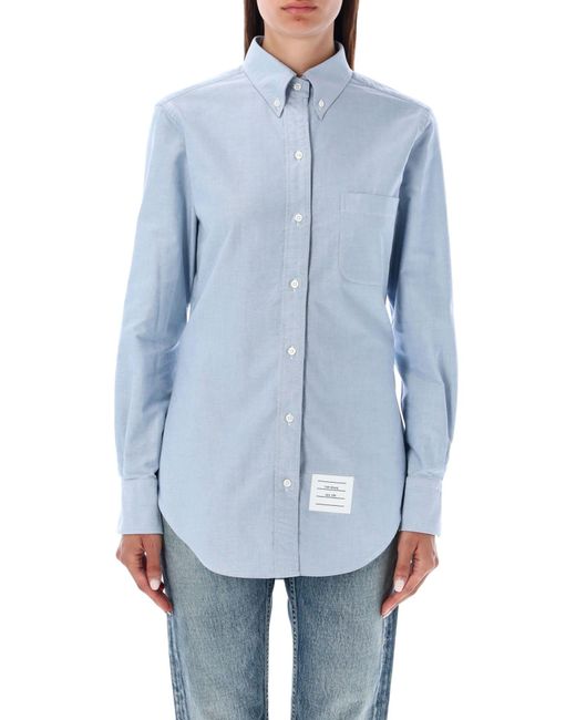 Thom Browne Blue Oxfrod Shirt