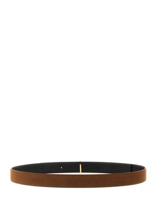 Tom Ford White Slim T Reversible Textured Belt for men