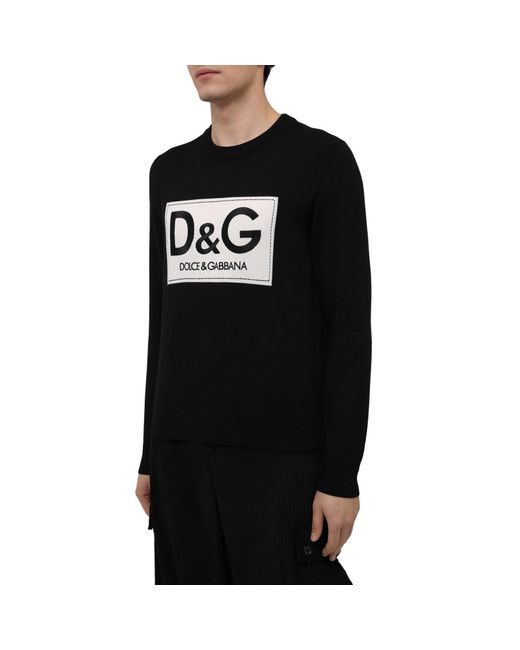 Dolce & Gabbana Black Dg Pullover for men