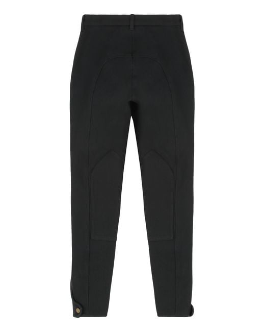 Burberry Black Jodhpur Trousers Stretch Cotton Skinny