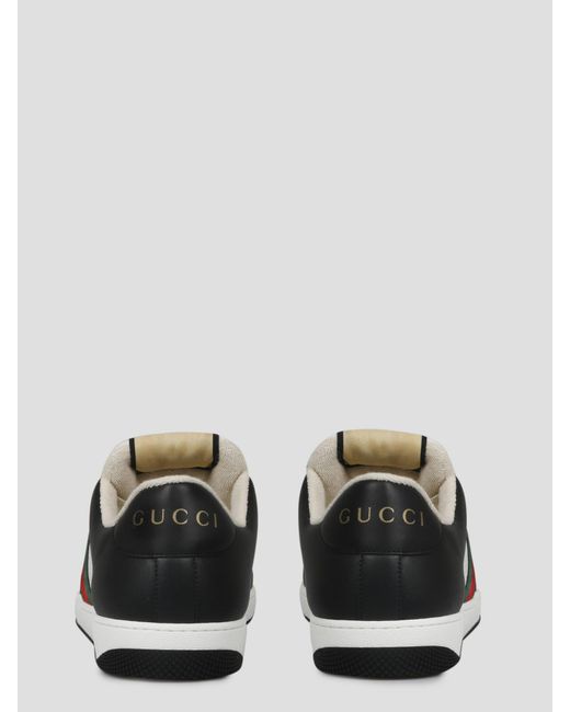 Gucci White Screener Sneakers for men