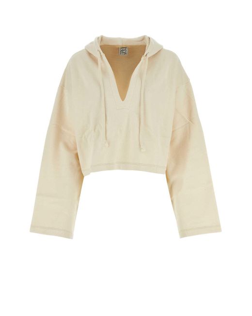 Baserange Natural Ivory Cotton Ordu Sweatshirt
