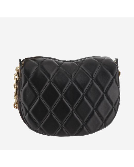 Burberry Black Quilted Leather Rocking Horse Bag Lamb Shoulder