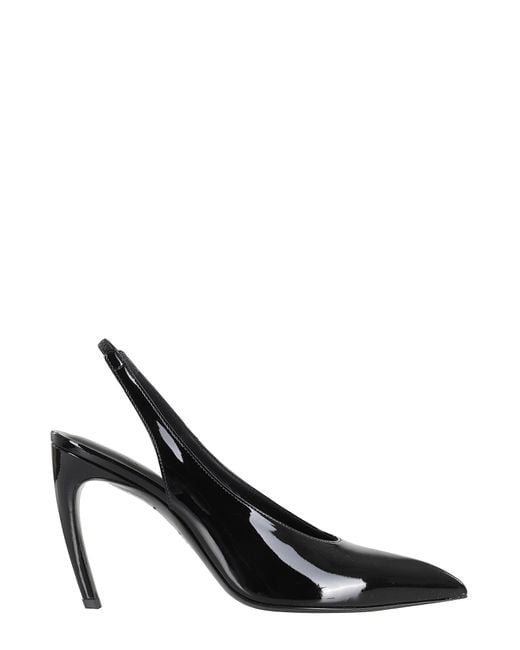 The Attico Black Slingback Viper Pumps