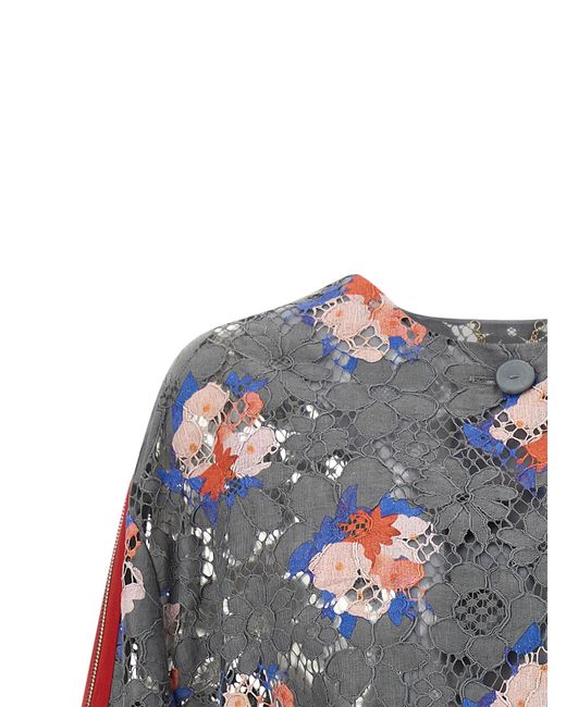 Fendi Blue Bouquet' Lace Blazer