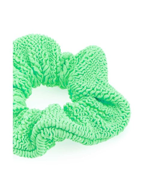 Hunza G Green Fluo Fabric Scrunchie
