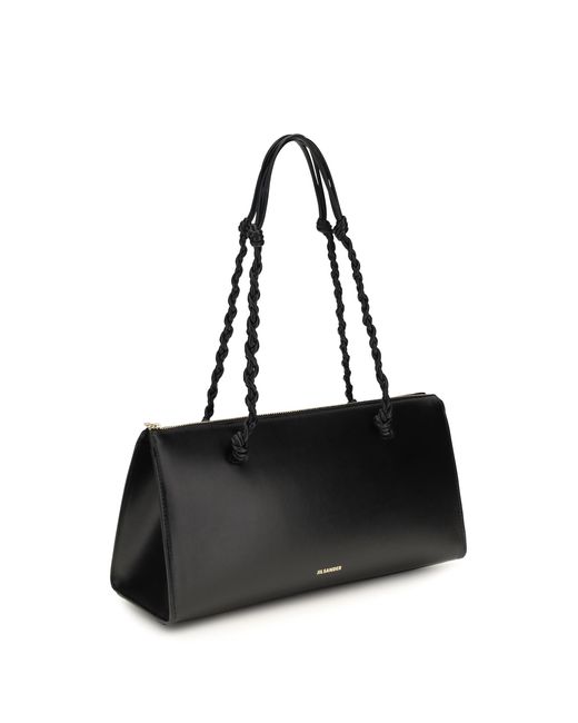 Jil Sander Black Tangle Shoulder Bag Calf Leather Bos Taurus